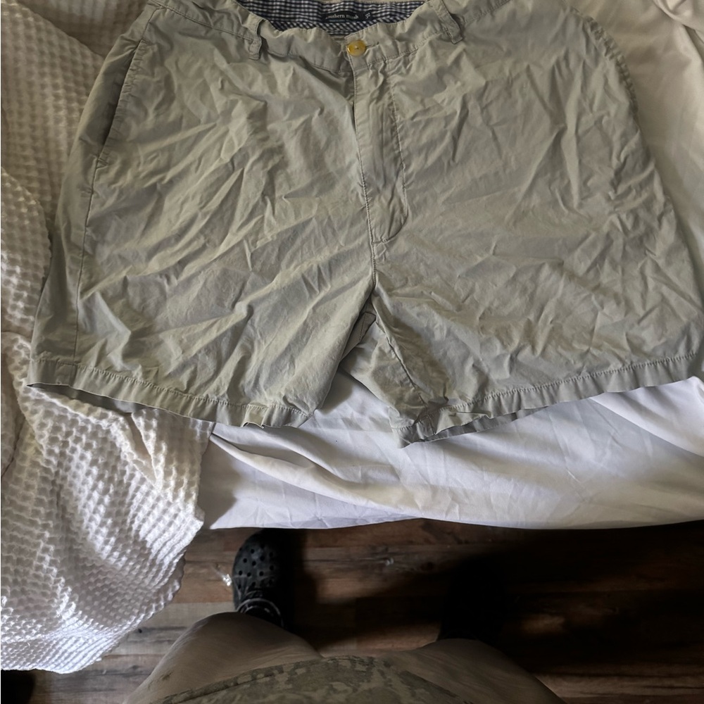 Southern Marsh Light Gray Flat Front Shorts